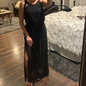 Black maxi dress